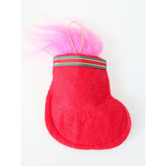 Vintage Christmas Troll Stocking Ornament - Picture 2 of 2